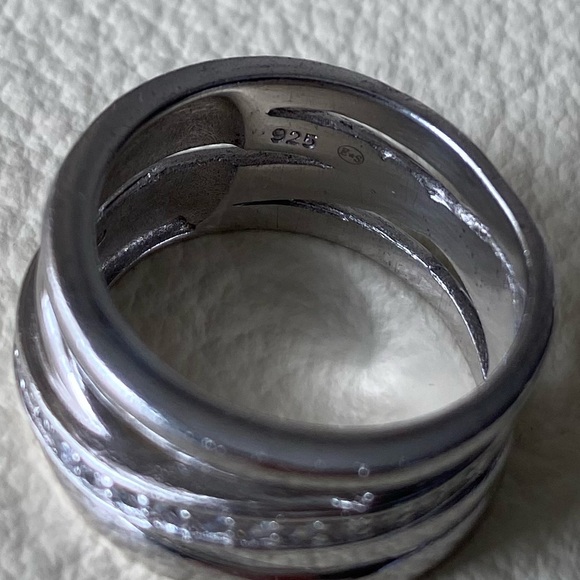 925 sterling silver ring with 19 cubic zirconia - Picture 6 of 12